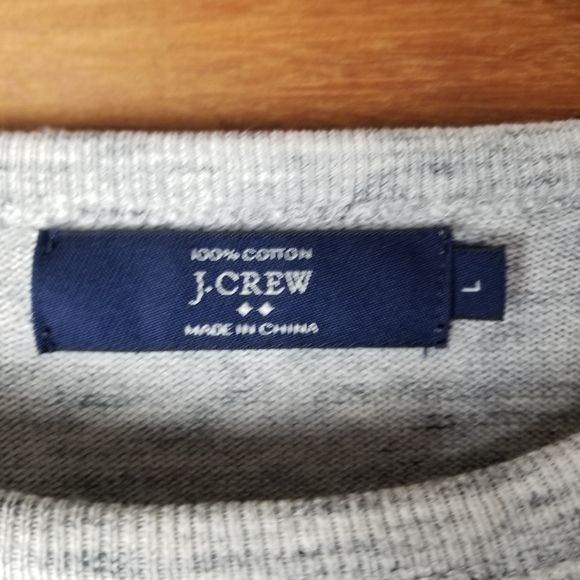 J Crew Factory gray sweatshirt size L - Picture 4 of 4
